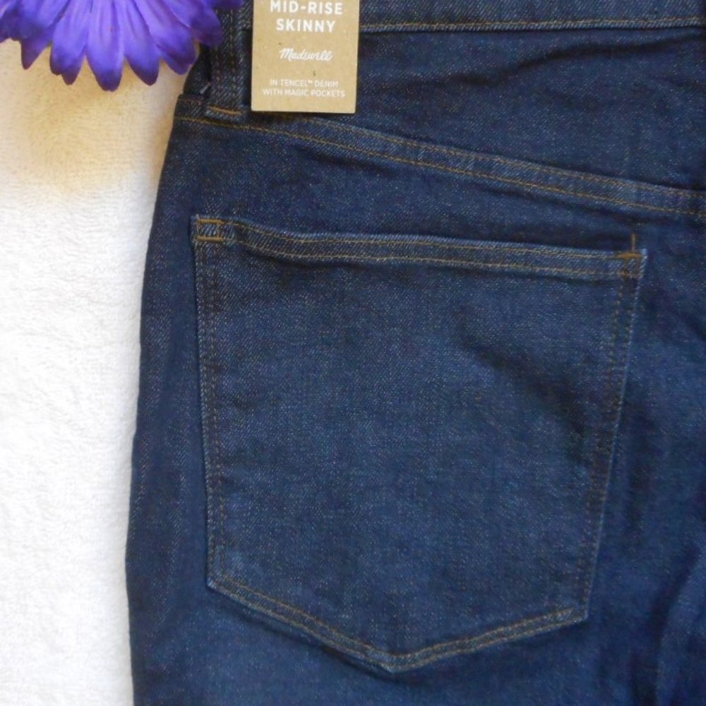🌸SOLD🌸 New MADEWELL JEANS Size 30 Dark Mid Rise Skinny Denim - Picture 11 of 13